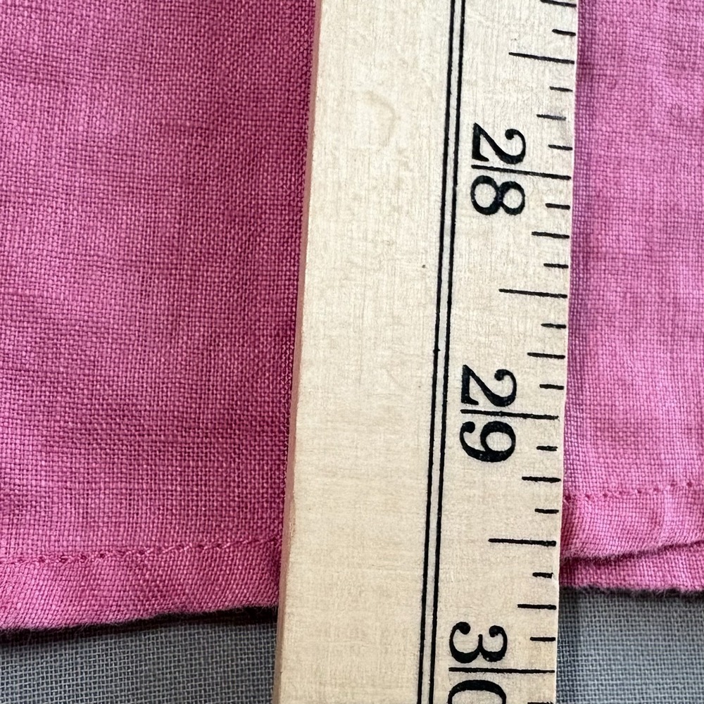 J Jill Love Linen Shirt Womens 2X Watermelon Pink Button Front Tunic Top Coastal - Picture 14 of 14